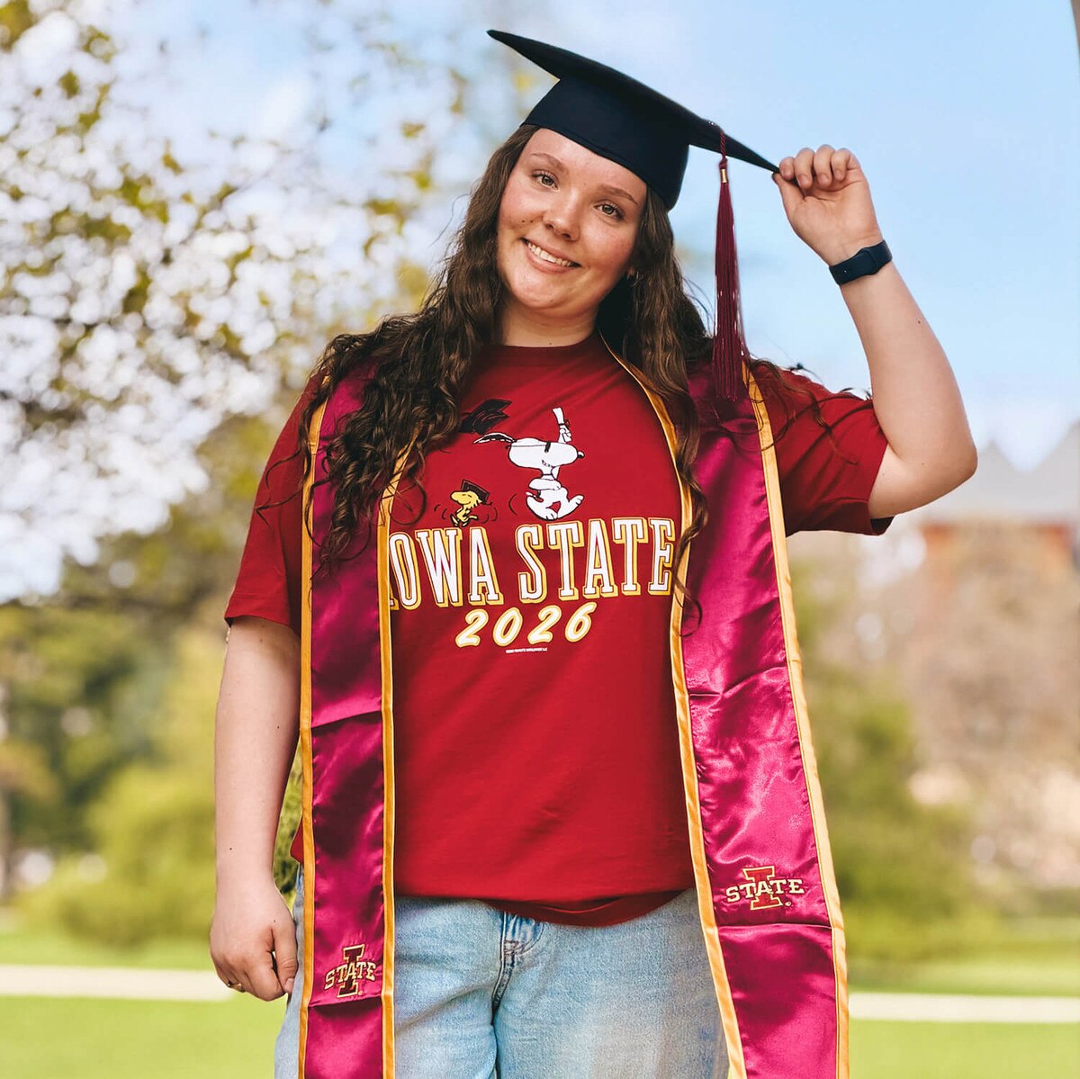Peanuts & Iowa State Cardinal 2026 Graduation T-Shirt